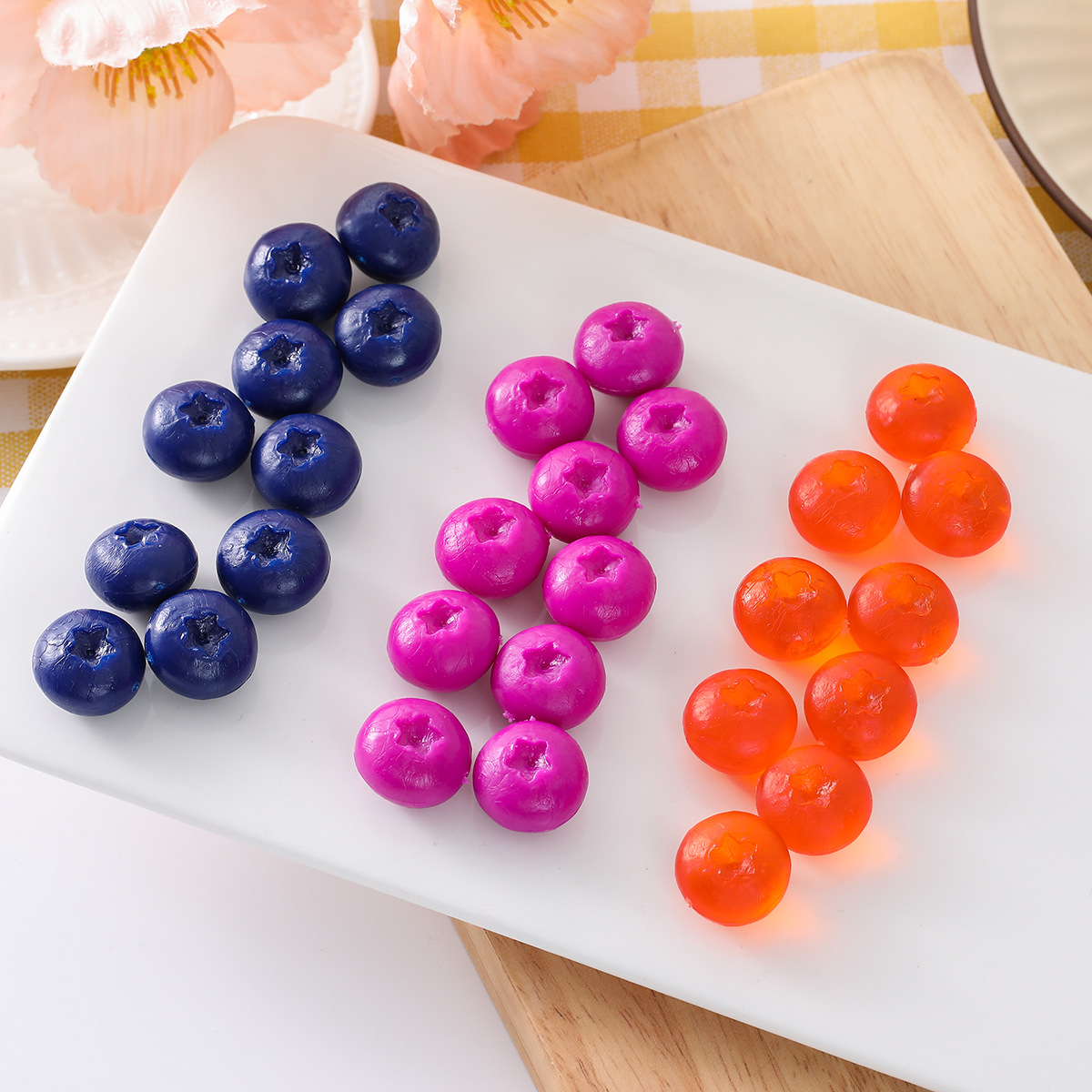 Photography Of Food - Siliconen Gesimuleerde Bosbessen Levendige Schuim Fruit