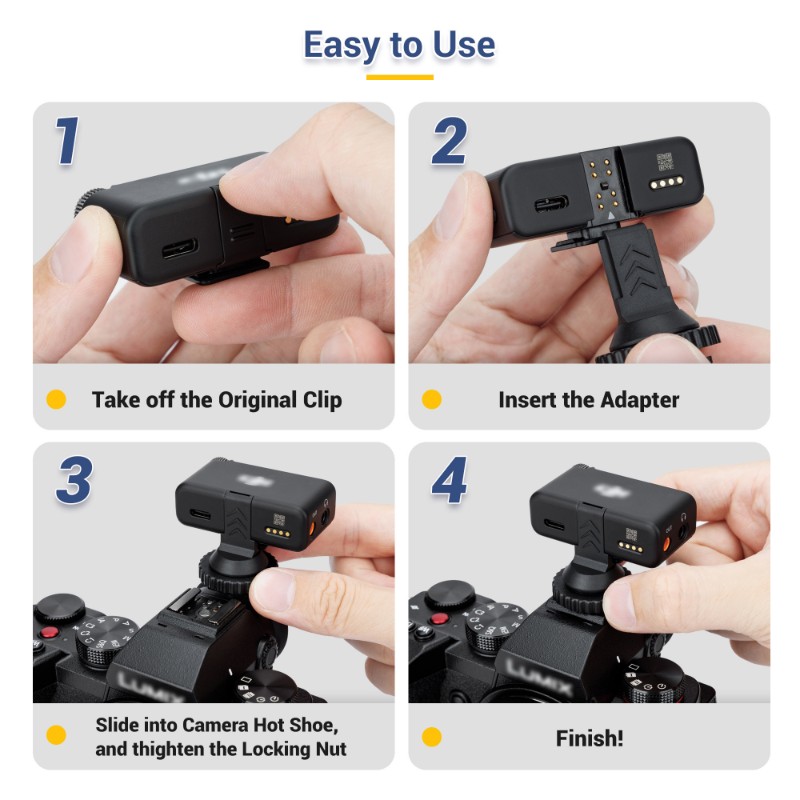 Hot Shoe Adapter - ABZZ-Tripod Draadadapter 1/4-20 voor DJI Mic