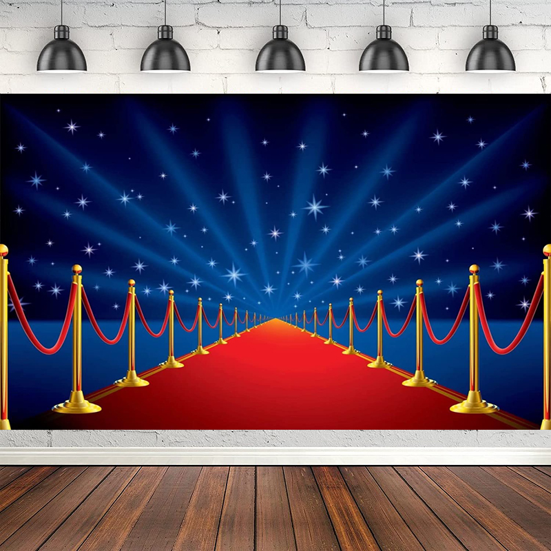 Photography Awards - Rode loper podiumfotografie achtergrond blauwe sterrenhemel