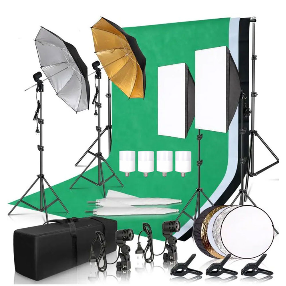 Backdrop Stand Kit - Fotografie Fotostudio Softbox Verlichtingsset Met 2.6x3M
