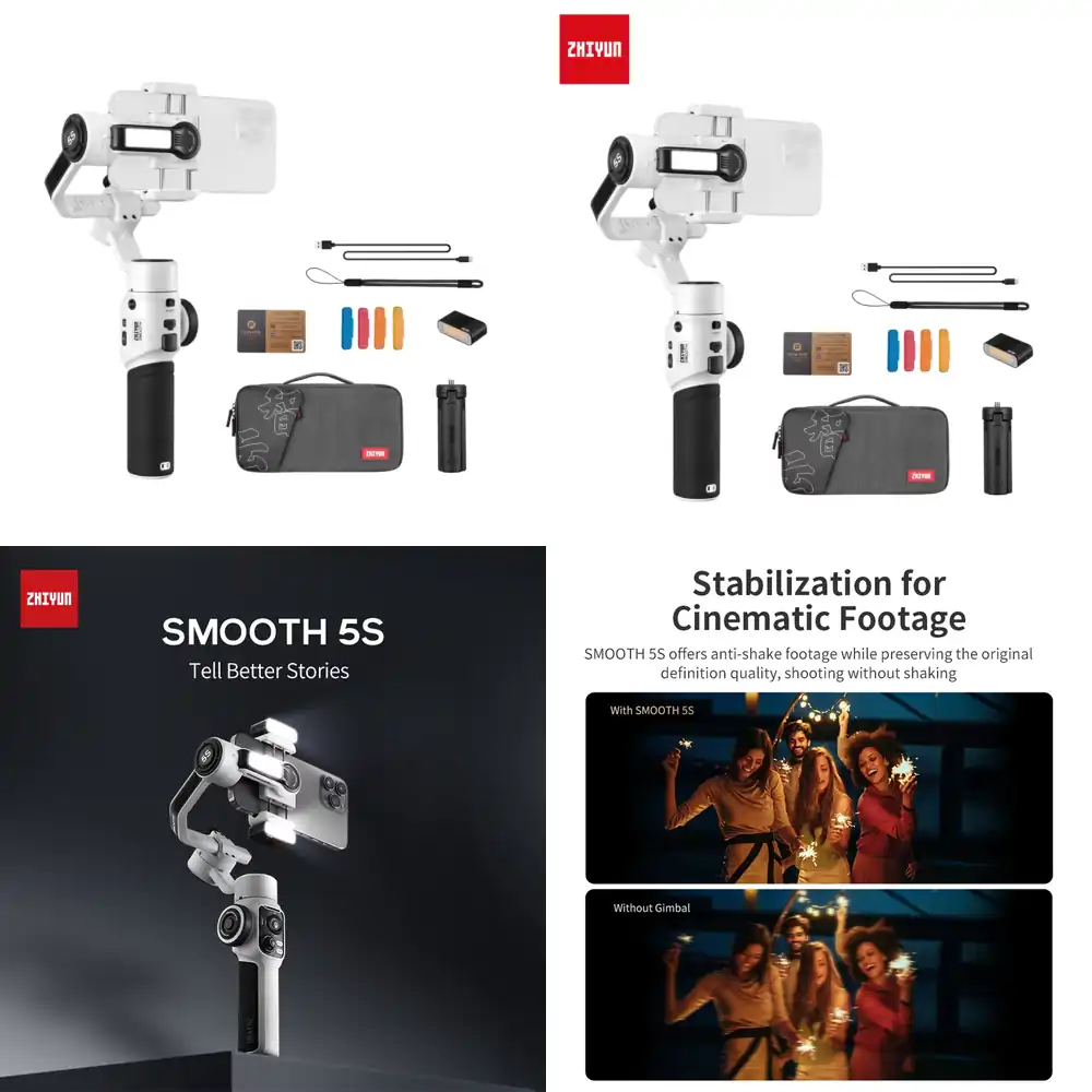 Zhiyun Smooth 5S Combo 3-assig - Handheld Stabilizer Gimbal recensie en prijs