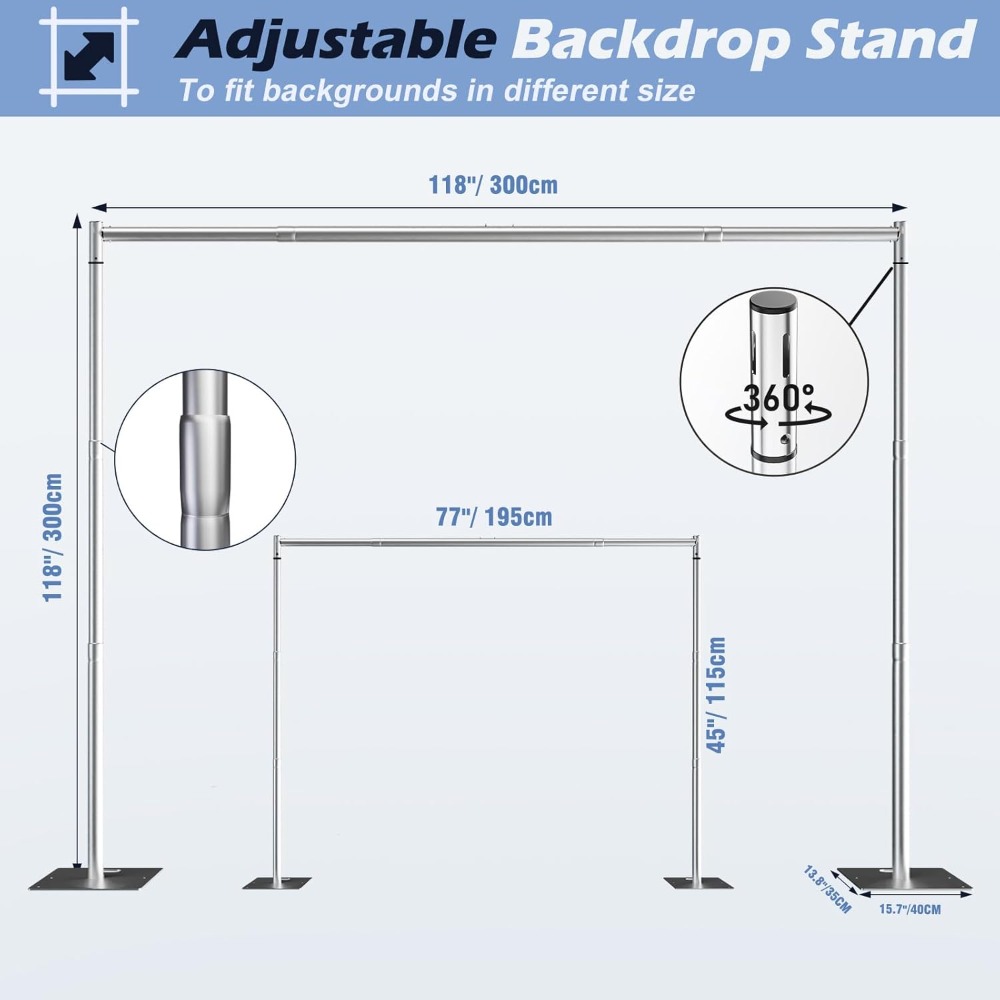 Zware backdrop standaardset 10 - Backdrop Stand Kit recensie en prijs